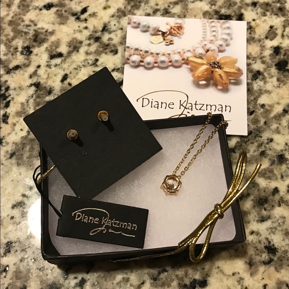 Diane Katzman Jewelry Cz Solitaire Necklace Earrings By Diane